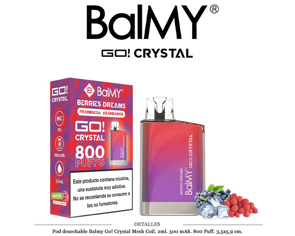 POD. DES. BALMY GO! CRYSTAL BERRIES DREAMS 20MG 2ML