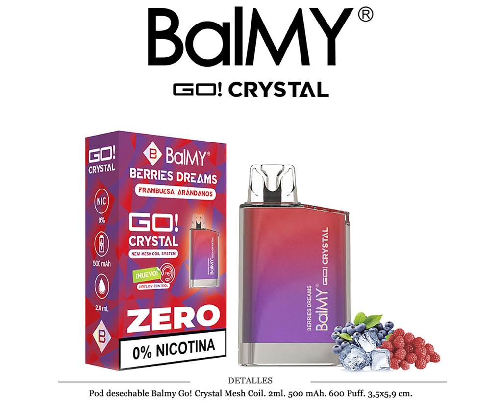 POD. DES. BALMY GO! CRYSTAL BERRIES DREAMS 20MG