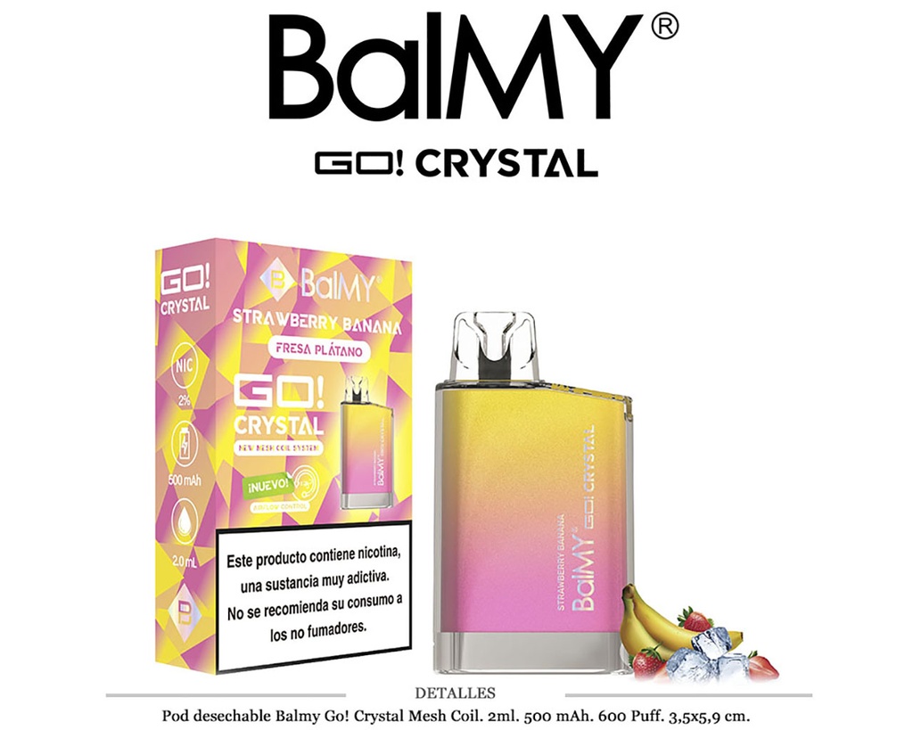 POD. DES. BALMY GO! CRYSTAL STRAWBERRY- BANANA 20MG