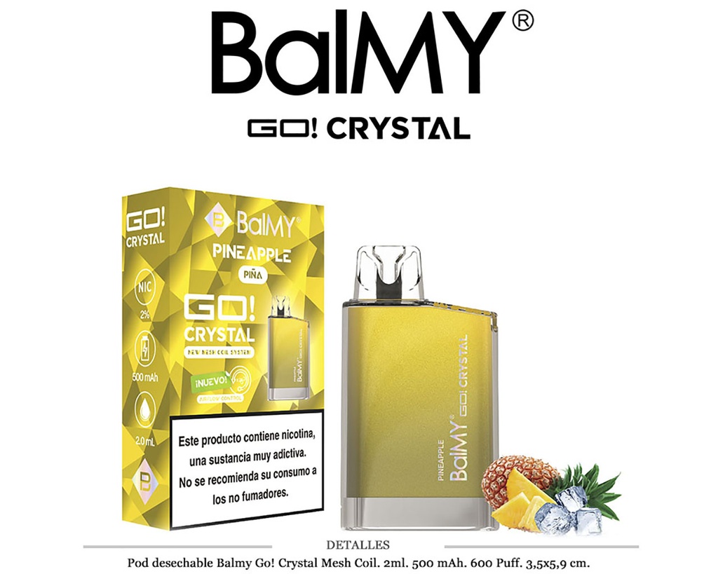 POD. DES. BALMY GO! CRYSTAL PINEAPPLE 20MG