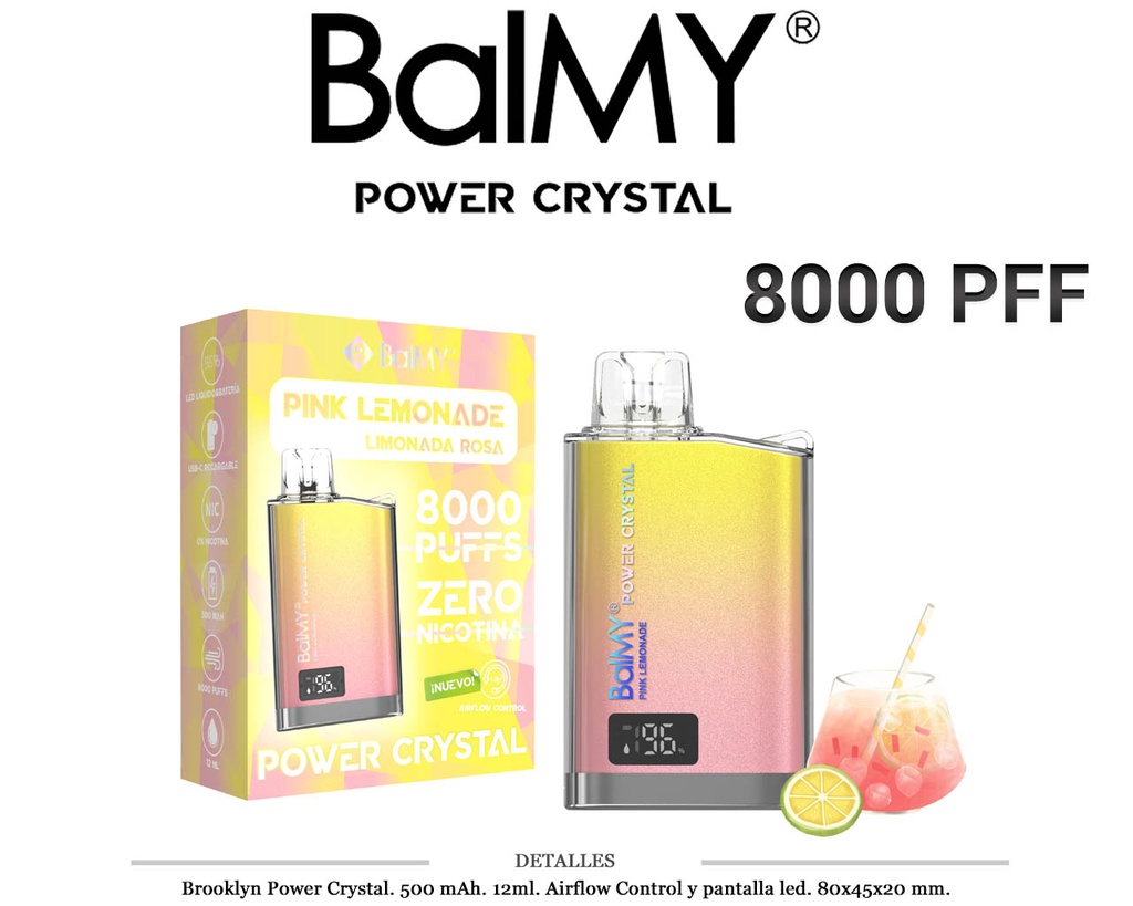 POD. DES. BALMY POWER CRYSTAL PINK LEMONADE 0MG