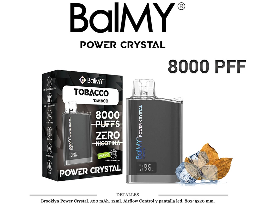 POD. DES. BALMY POWER CRYSTAL TOBACCO 0MG