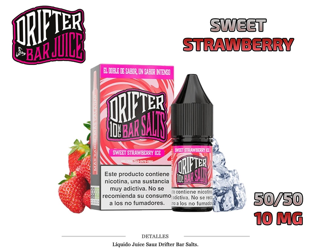 E-LIQUID DRIFTER SALT SWEET STRAWBERRY 10MG 10ML