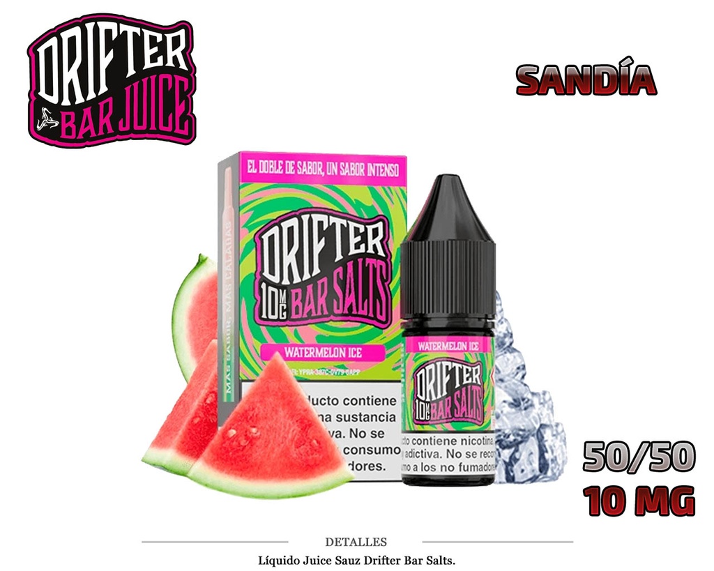 E-LIQUID DRIFTER SALT WATERMELON 10MG 10ML