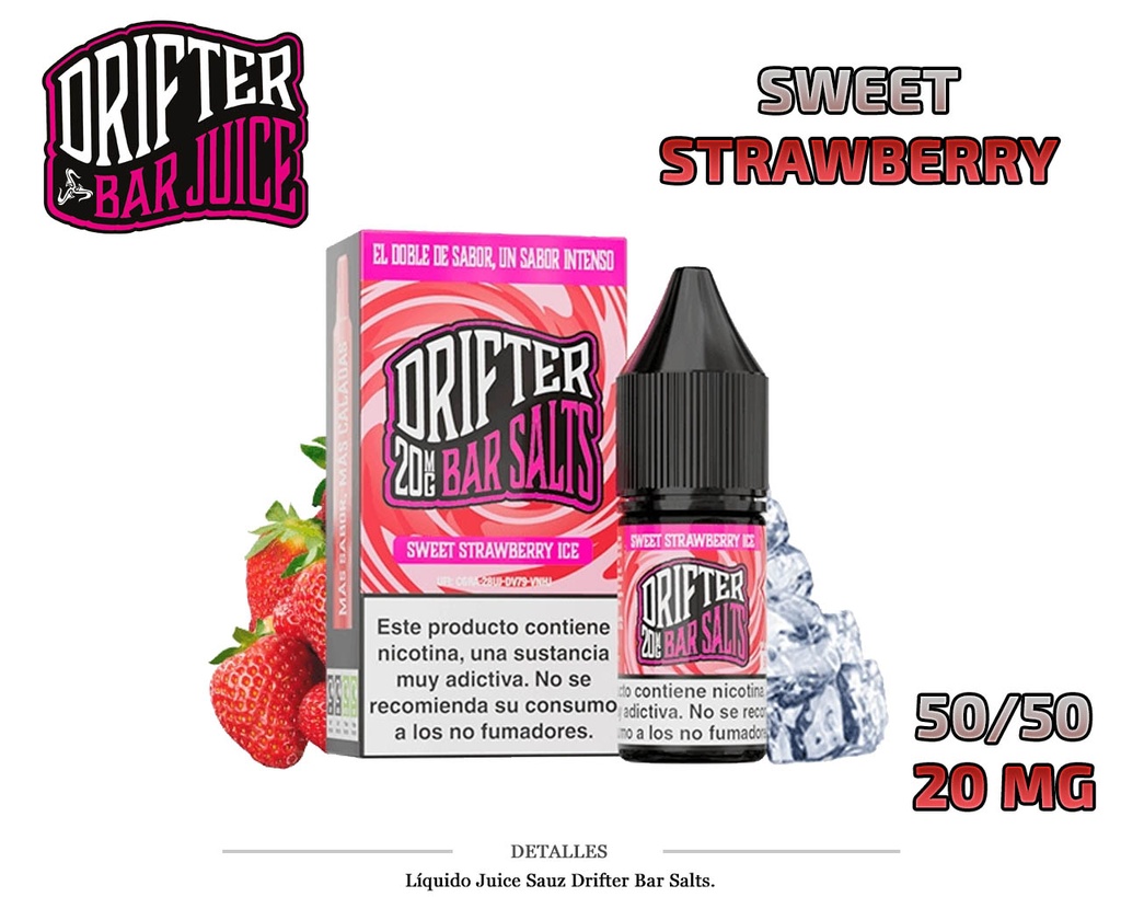 E-LIQUID DRIFTER SALT SWEET STRAWBERRY 20MG 10ML