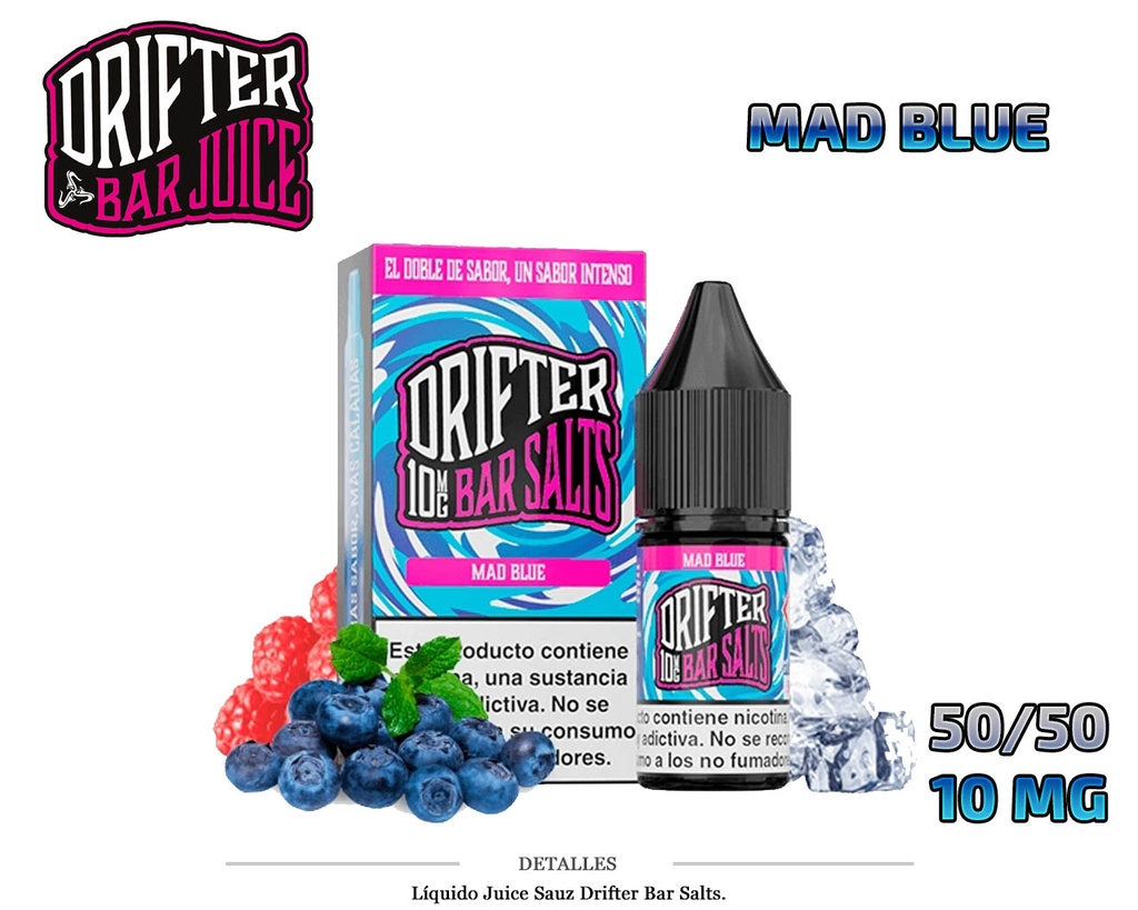 E-LIQUID DRIFTER SALT MAD BLUE 10MG 10ML