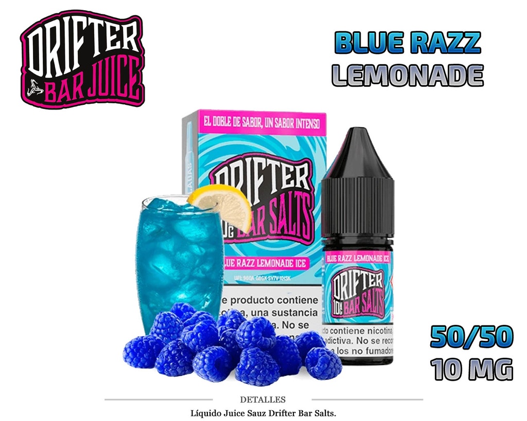 E-LIQUID DRIFTER SALT BLUE RAZZ LEMONADE 10MG 10ML