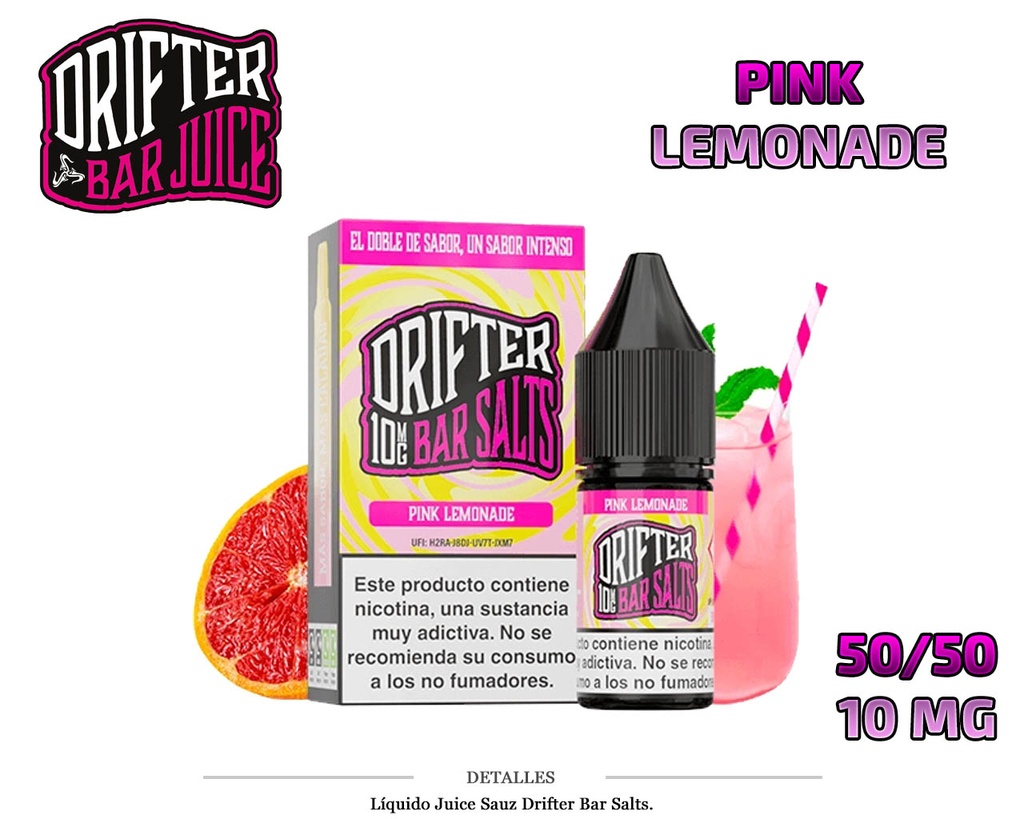 E-LIQUID DRIFTER SALT PINK LEMONADE 10MG 10ML