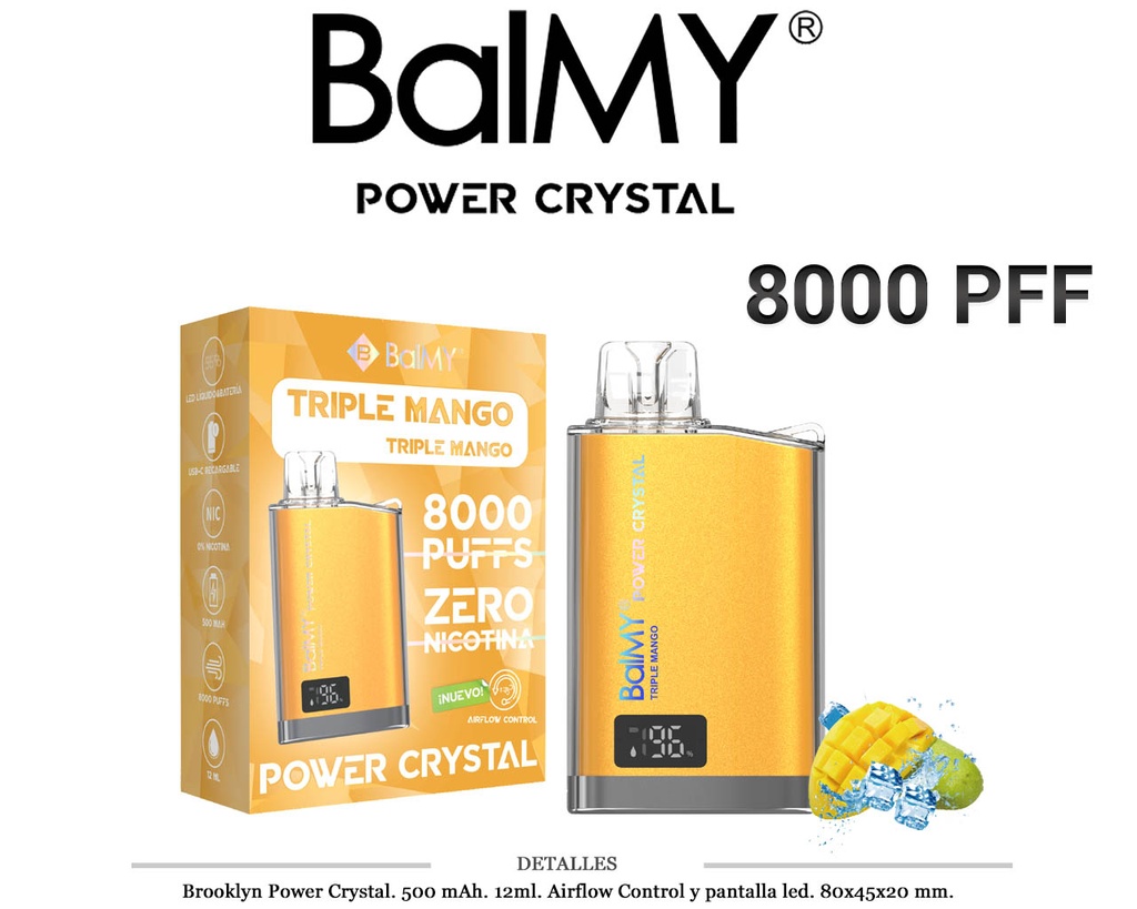 POD. DES. BALMY POWER CRYSTAL TRIPLE MANGO 0MG