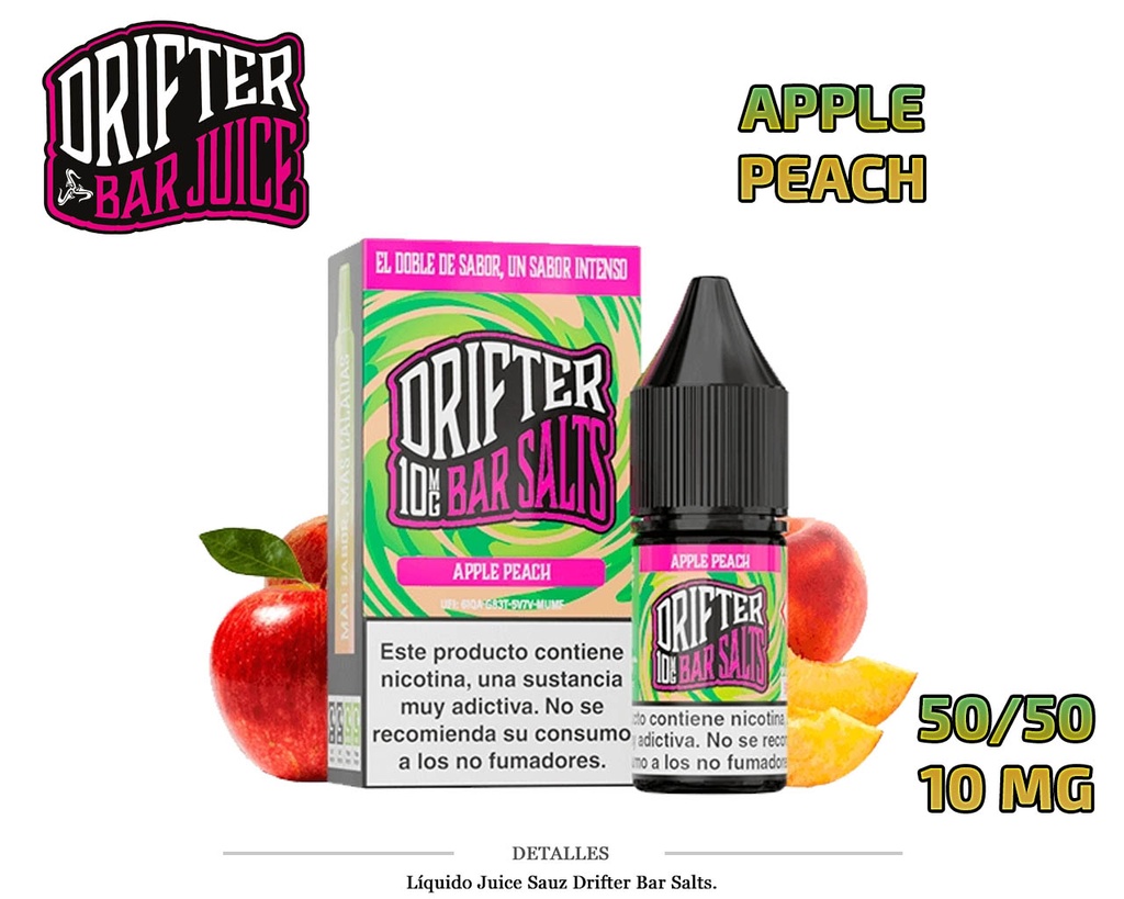 E-LIQUID DRIFTER SALT APPLE PEACH 10MG 10ML