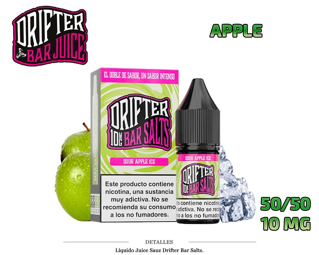 E-LIQUID DRIFTER SALT APPLE 10MG 10ML