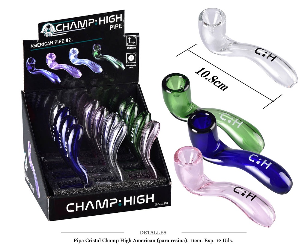 PIPA CRISTAL CHAMP HIGH AMERICAN 11CM 12 UDS
