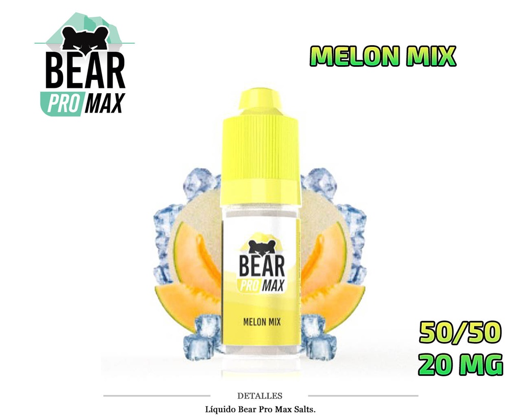 E-LIQUID BEAR PRO MAX SALTS MELON MIX 20MG 20ML