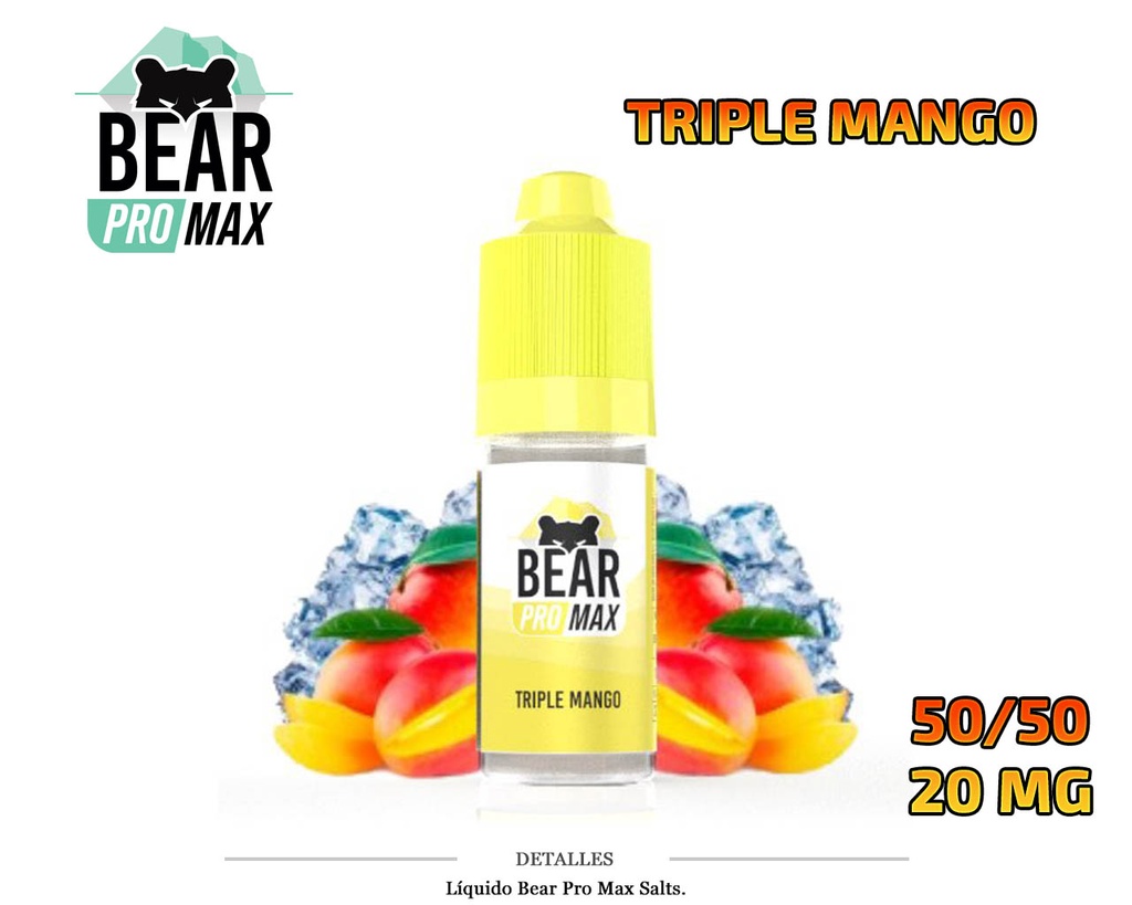 E-LIQUID BEAR PRO MAX SALTS TRIPLE MANGO 20MG 20ML