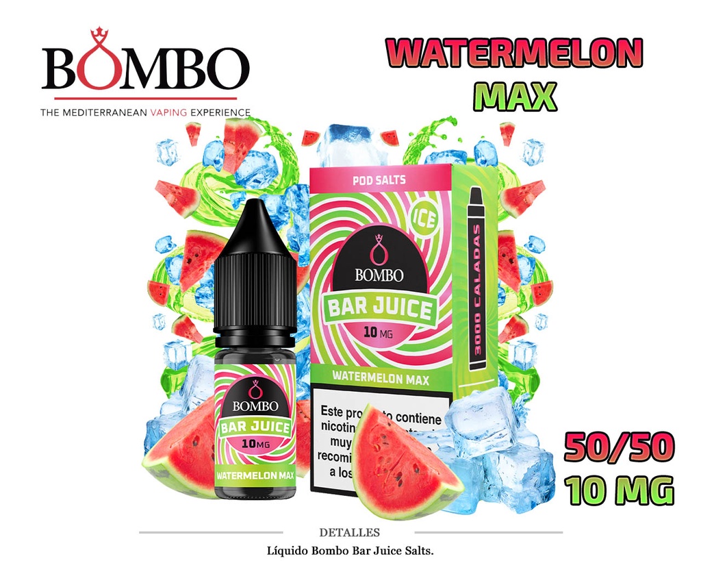 E-LIQUID BOMBO WATERMELON MAX ICE 10MG 10ML