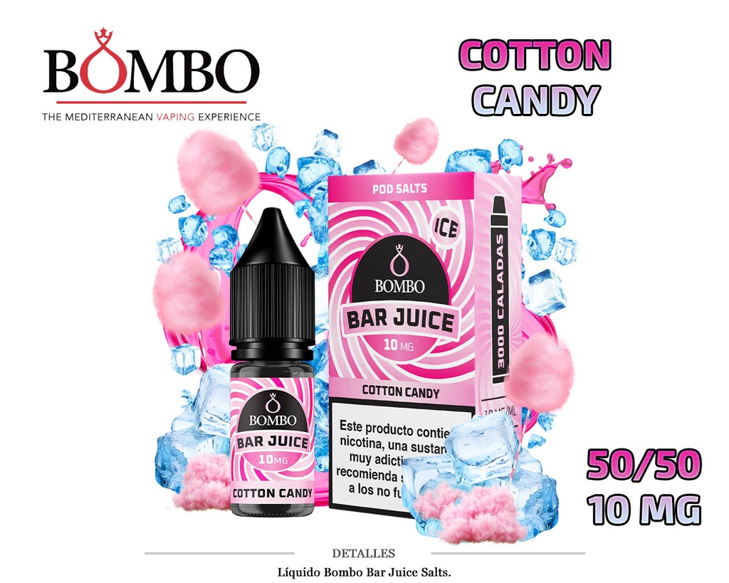 E-LIQUID BOMBO COTTON CANDY ICE 10MG 10ML