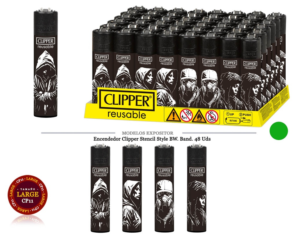 ENCD. CLIPPER STENCIL STYLE BW 48 UDS