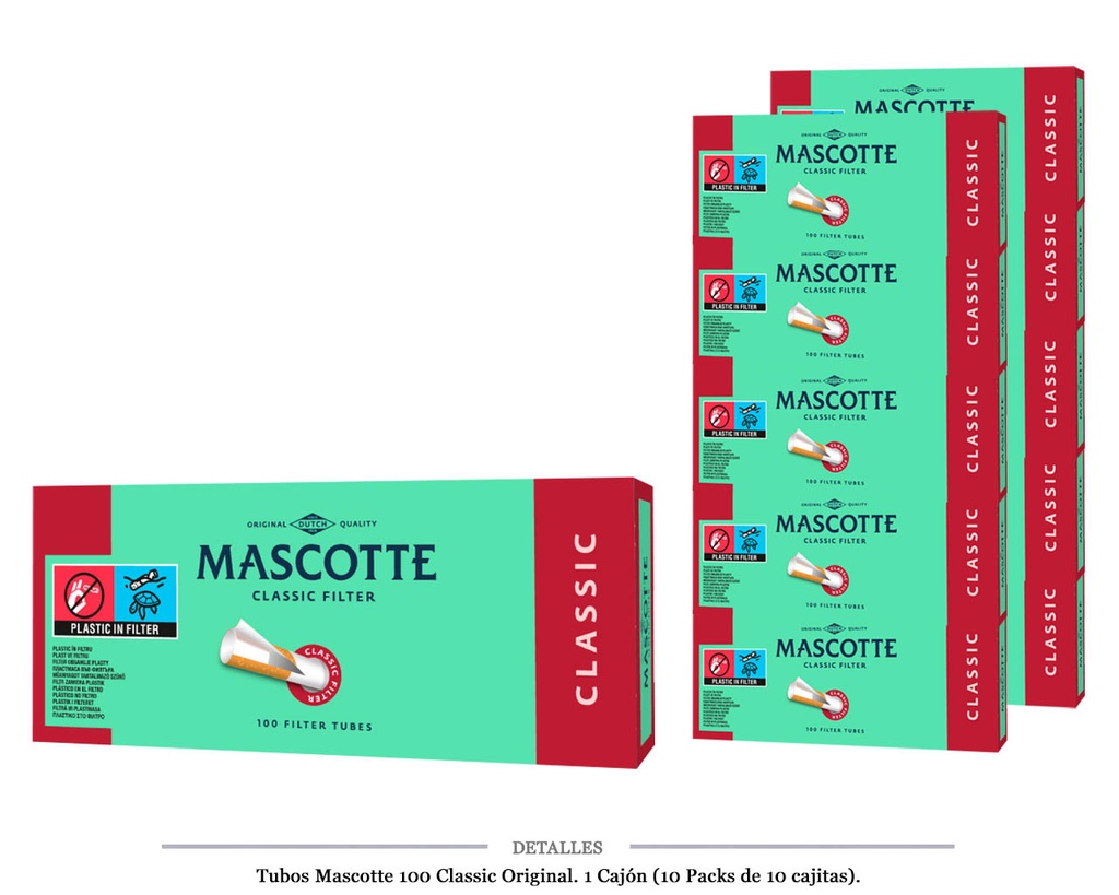 TUBOS MASCOTTE 100 CLASSIC ORIGINAL 10X100 10 PACKS