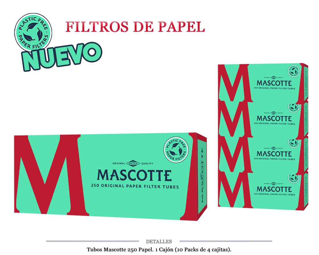 TUBOS MASCOTTE 250 CLASSIC F. PAPEL 4X250 10 PACKS
