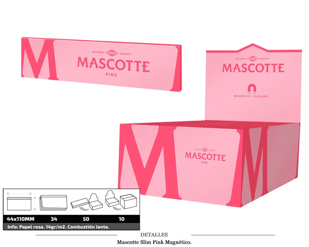 MASCOTTE SLIM PINK MAGNETICO 50 UDS
