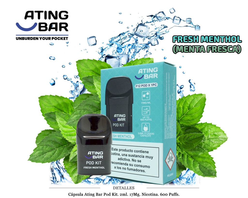 CAPSULA ATING FRESH MENTHOL 17MG 1 UD