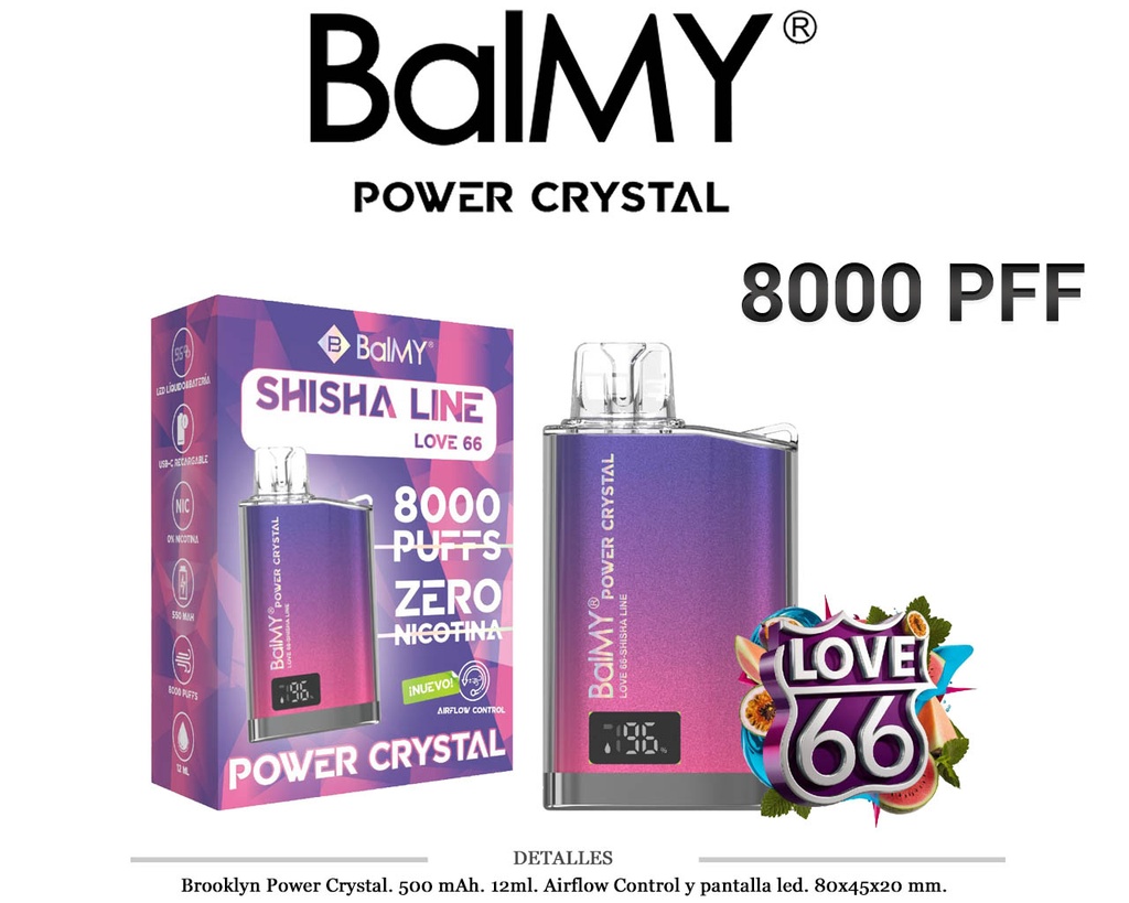 POD. DES. BALMY POWER CRYSTAL LOVE 66 0MG