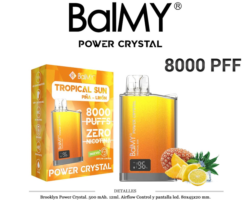 POD. DES. BALMY POWER CRYSTAL TROPICAL SUN 0MG