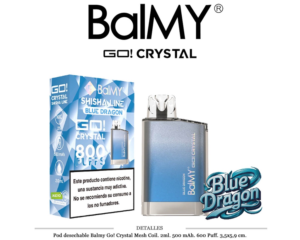 POD. DES. BALMY GO! CRYSTAL BLUE DRAGON 20MG