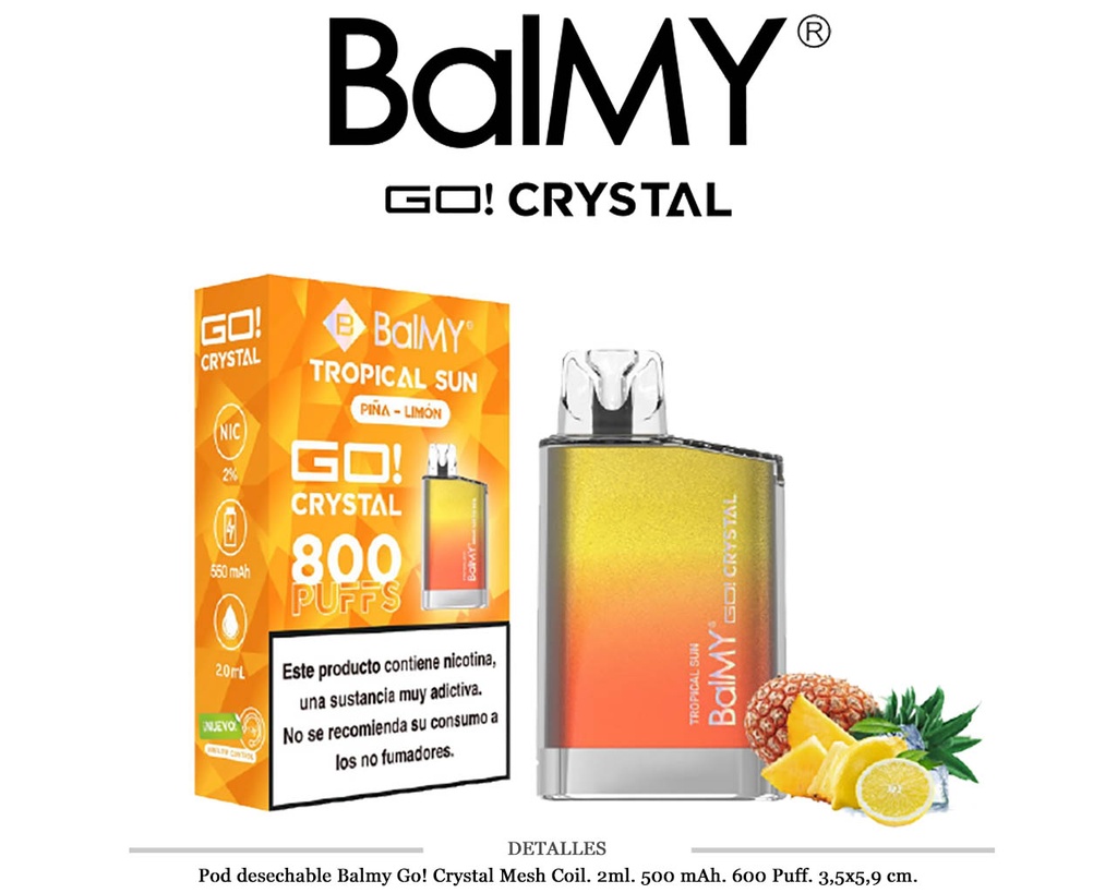 POD. DES. BALMY GO! CRYSTAL TROPICAL SUN 20MG