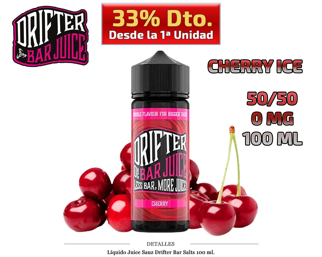 E-LIQUID DRIFTER SALT CHERRY ICE 100ML