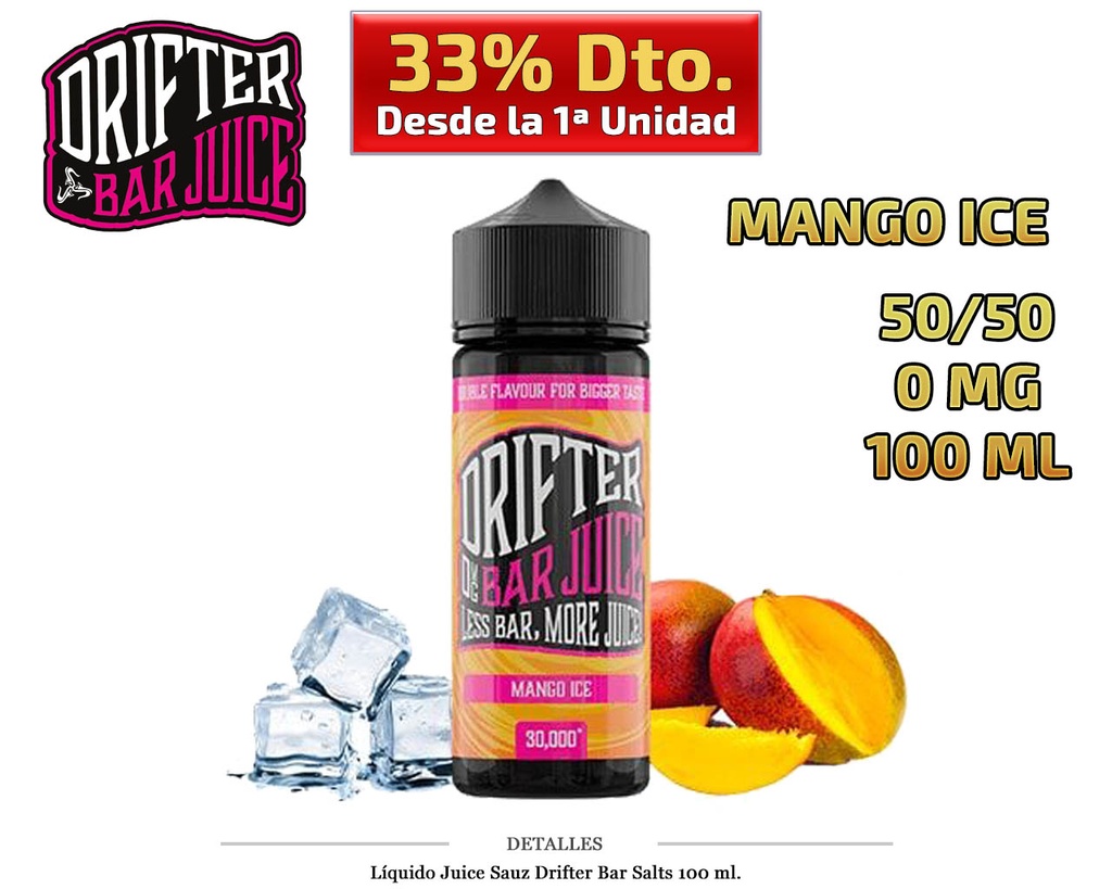 E-LIQUID DRIFTER SALT MANGO ICE 100ML