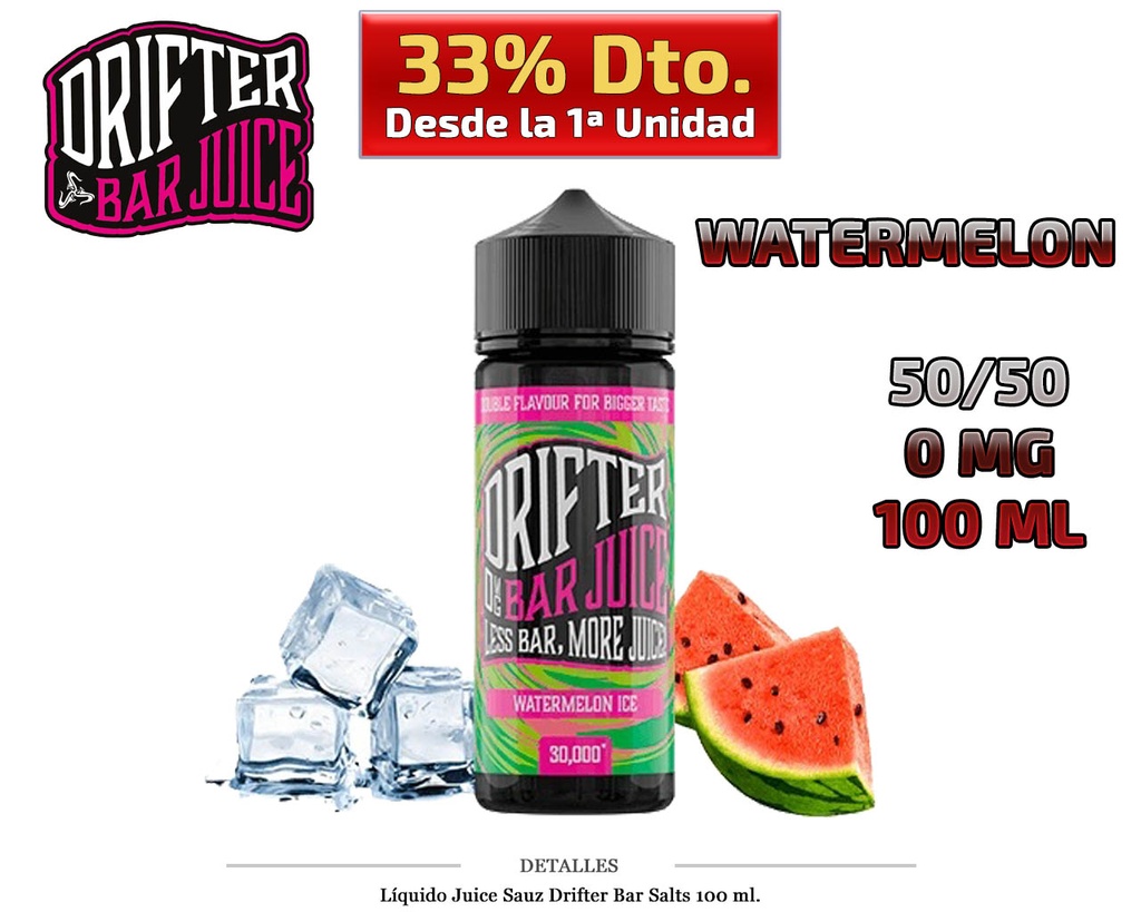 E-LIQUID DRIFTER SALT WATERMELON ICE 100ML