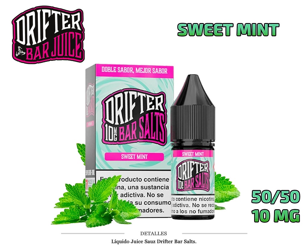 E-LIQUID DRIFTER SALT SWEET MINT  10MG 10ML