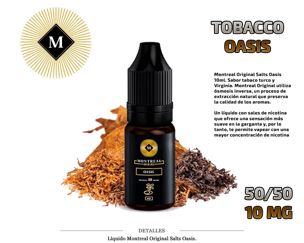 E-LIQUID MONTREAL SALT OASIS 10MG 10ML