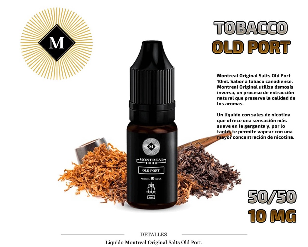 E-LIQUID MONTREAL SALT OLD PORT 10MG 10ML