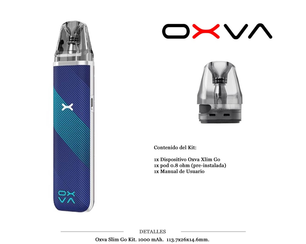 OXVA XLIM GO KIT STRIPED BLUE 1000 MAH