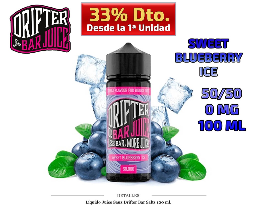 E-LIQUID DRIFTER SALT SWEET BLUEBERRY ICE 100ML