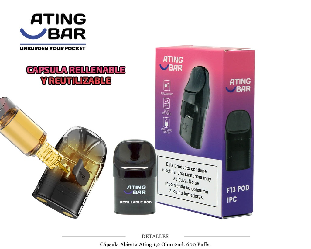 CAPSULA ATING OPEN POD 2 ML 1,2 OHM  1 UD
