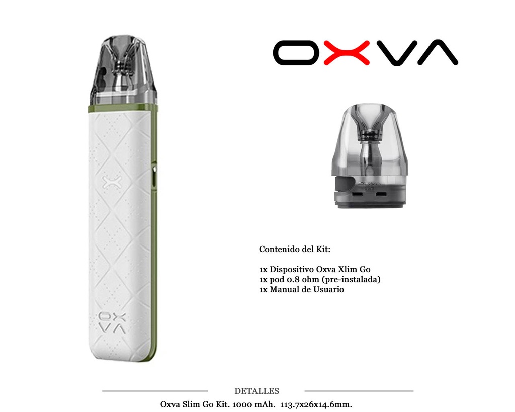 OXVA XLIM GO KIT WHITE 1000 MAH