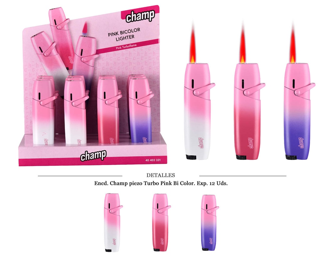 ENCD. CHAMP TURBO PINK BI COLOR 12 UDS
