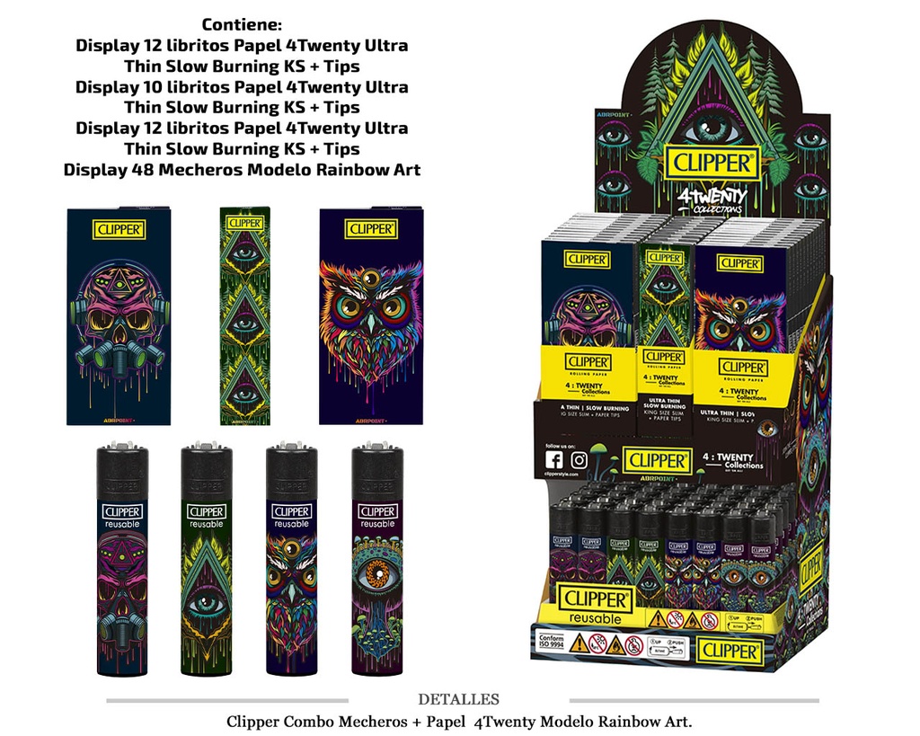 EXP. CLIPPER COMBO CP11+PAPEL RAINBOW ART