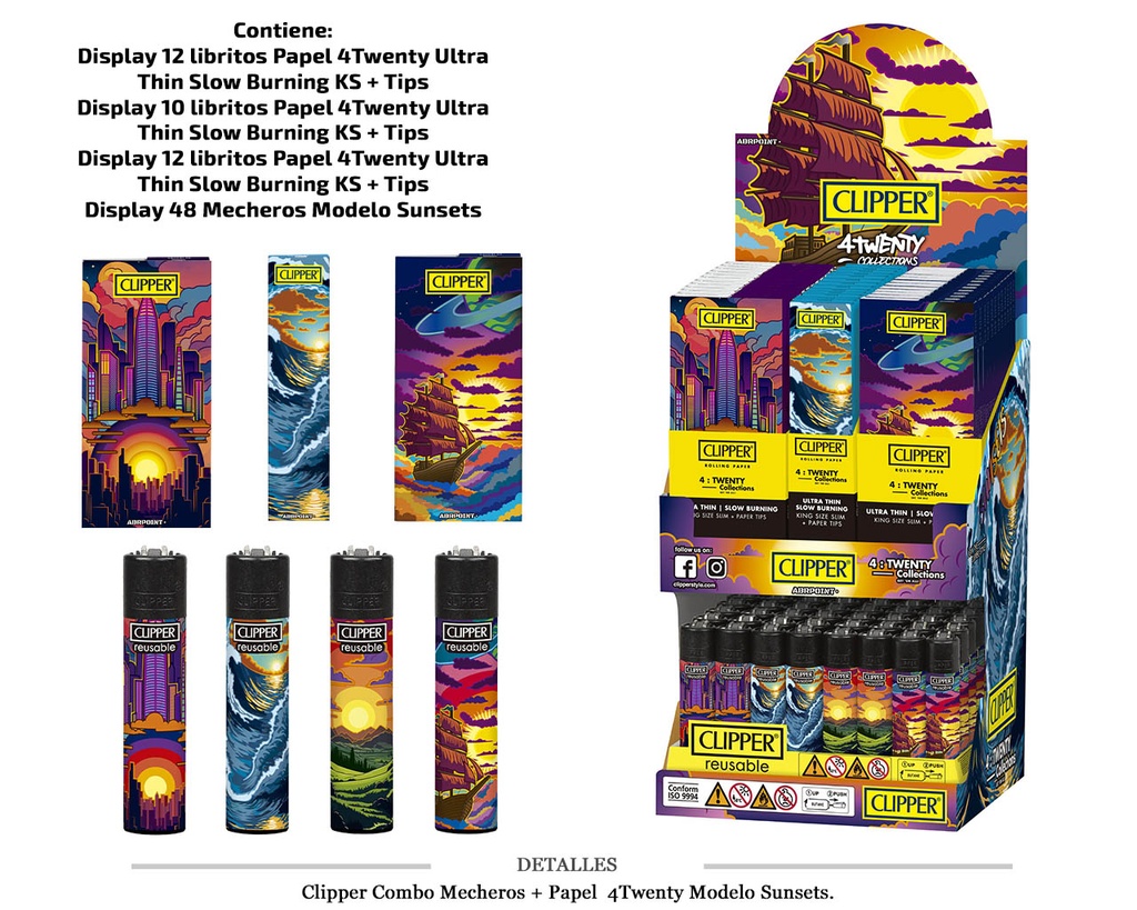 EXP. CLIPPER COMBO CP11+PAPEL SUNSETS