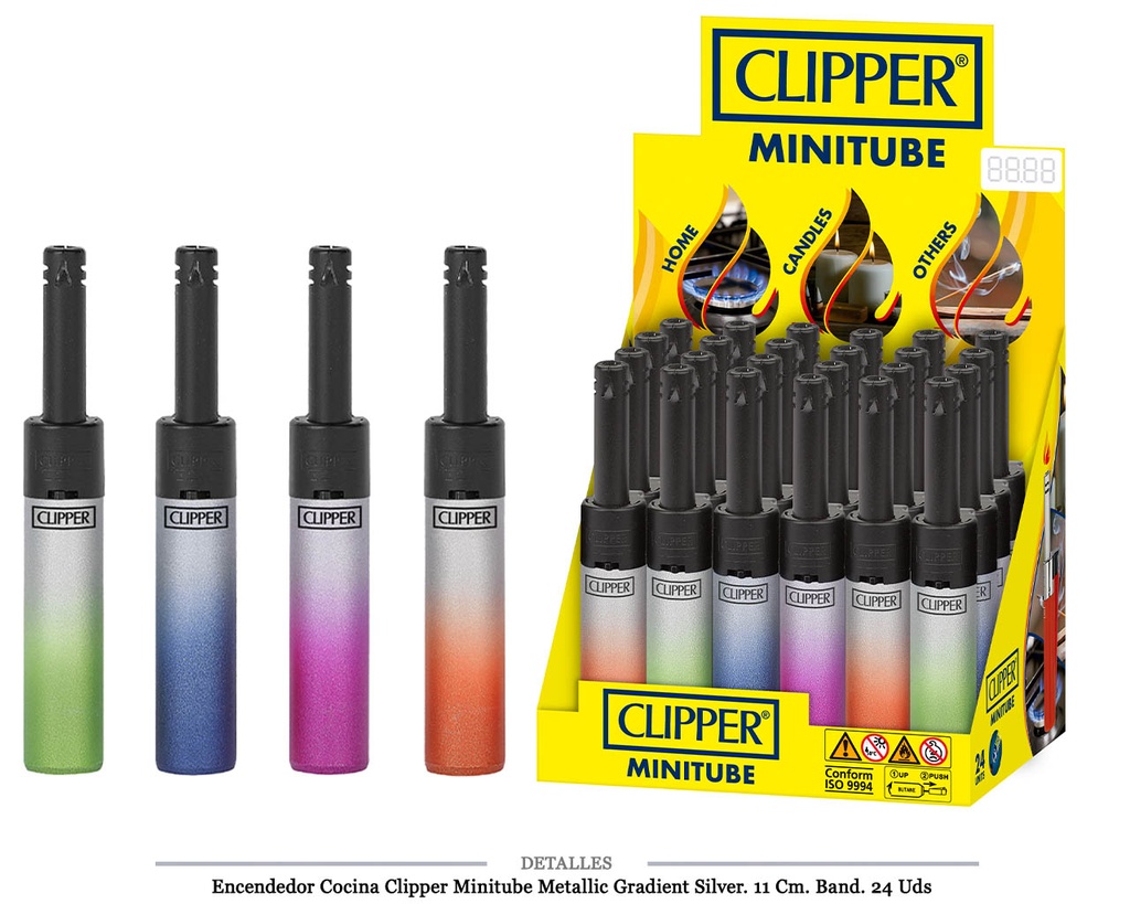 ENCD. CLIPPER COCINA MINITUBE METALLIC GRADIENT SILVER 24 UDS