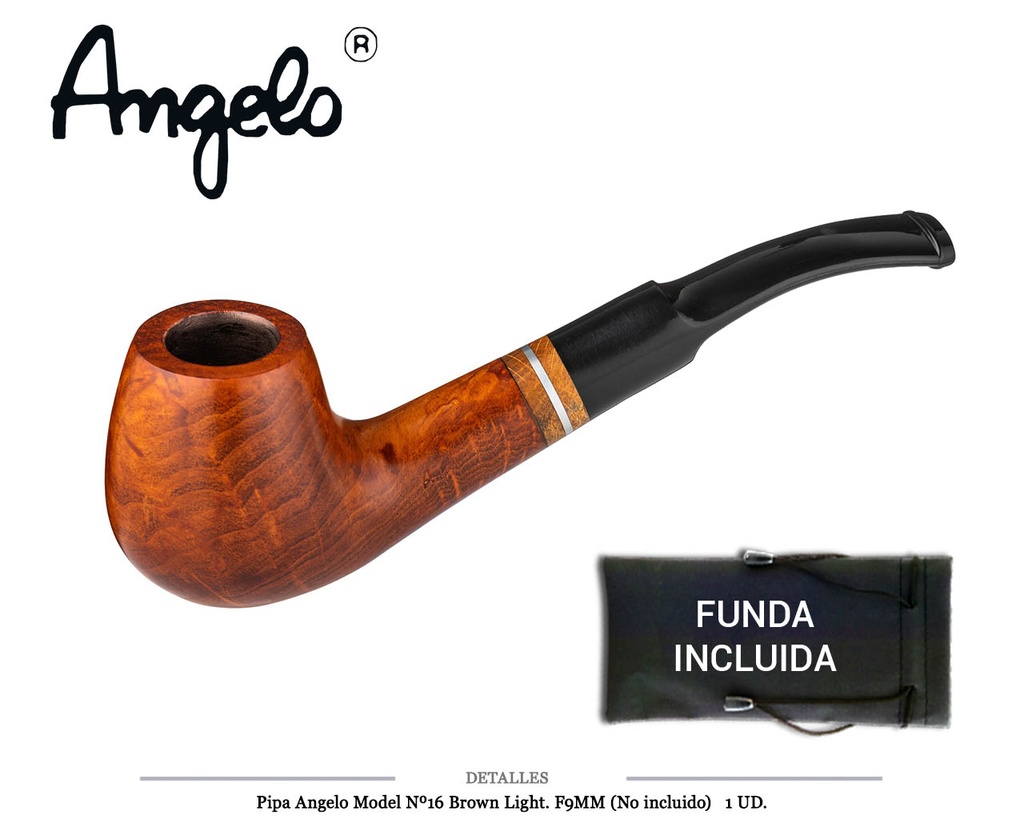 PIPA ANGELO MODEL Nº16 BROWN LIGHT F9MM  1 UD