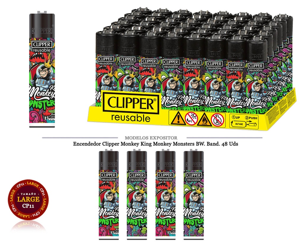 ENCD. CLIPPER MONKEY KING MONSTER BW 48 UDS