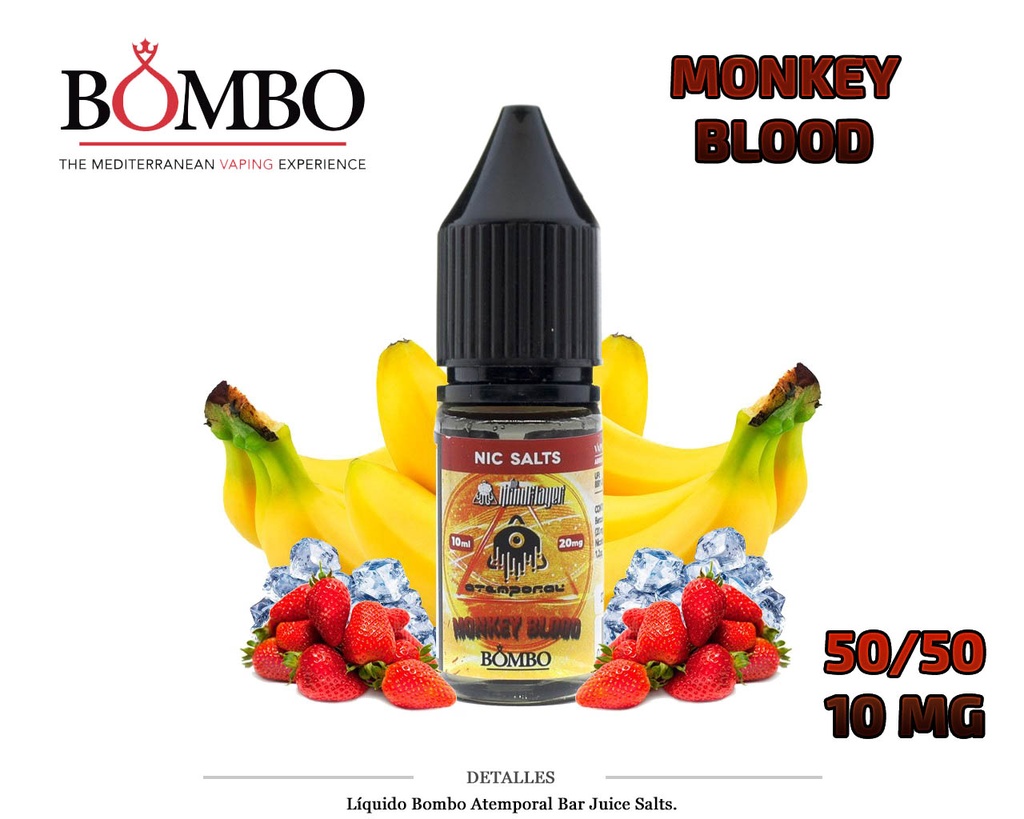 E-LIQUID BOMBO ATEMPORAL MONKEY BLOOD 10MG 10ML