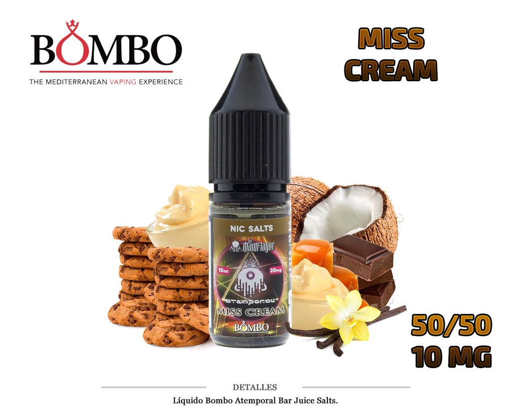 E-LIQUID BOMBO ATEMPORAL MISS CREAM 10MG 10ML