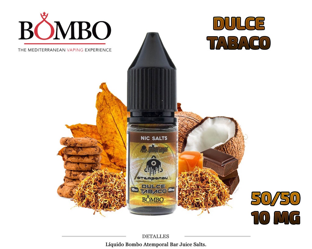 E-LIQUID BOMBO ATEMPORAL DULCE TABACO 10MG 10ML