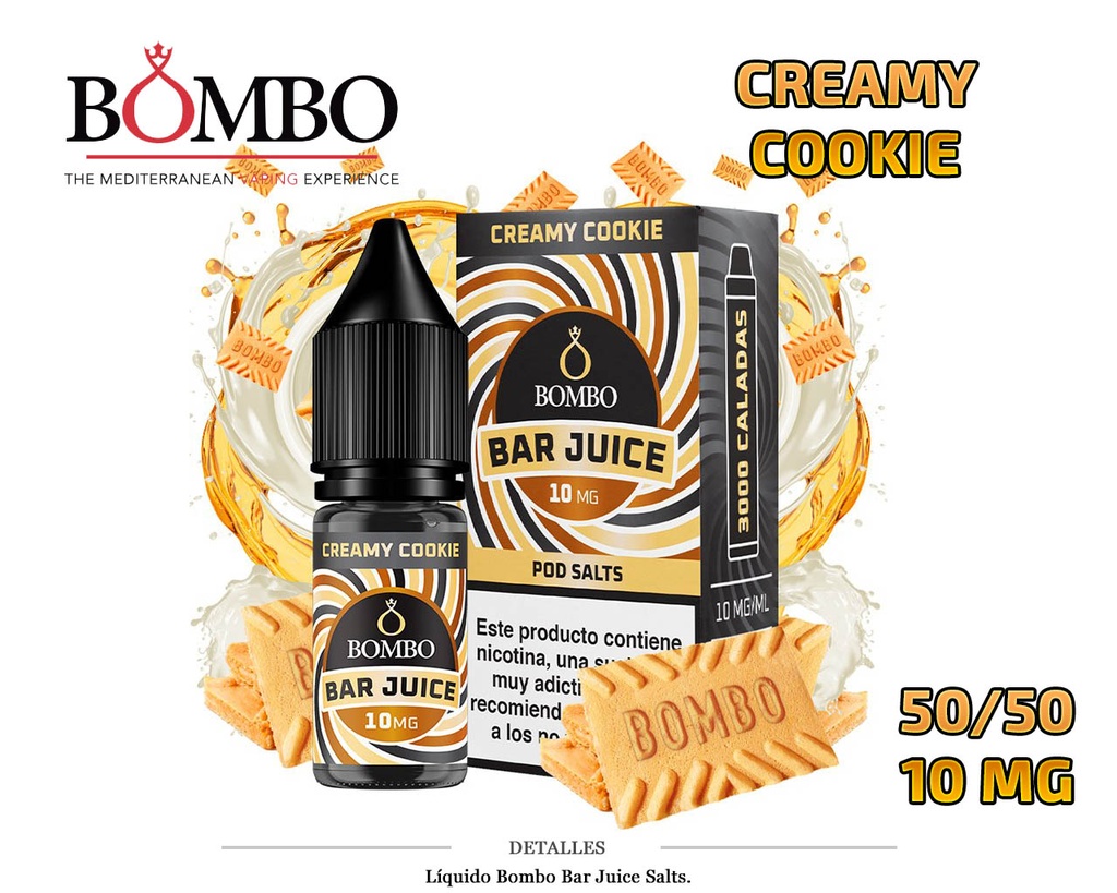 E-LIQUID BOMBO CREAMY COOKIE 10MG 10ML