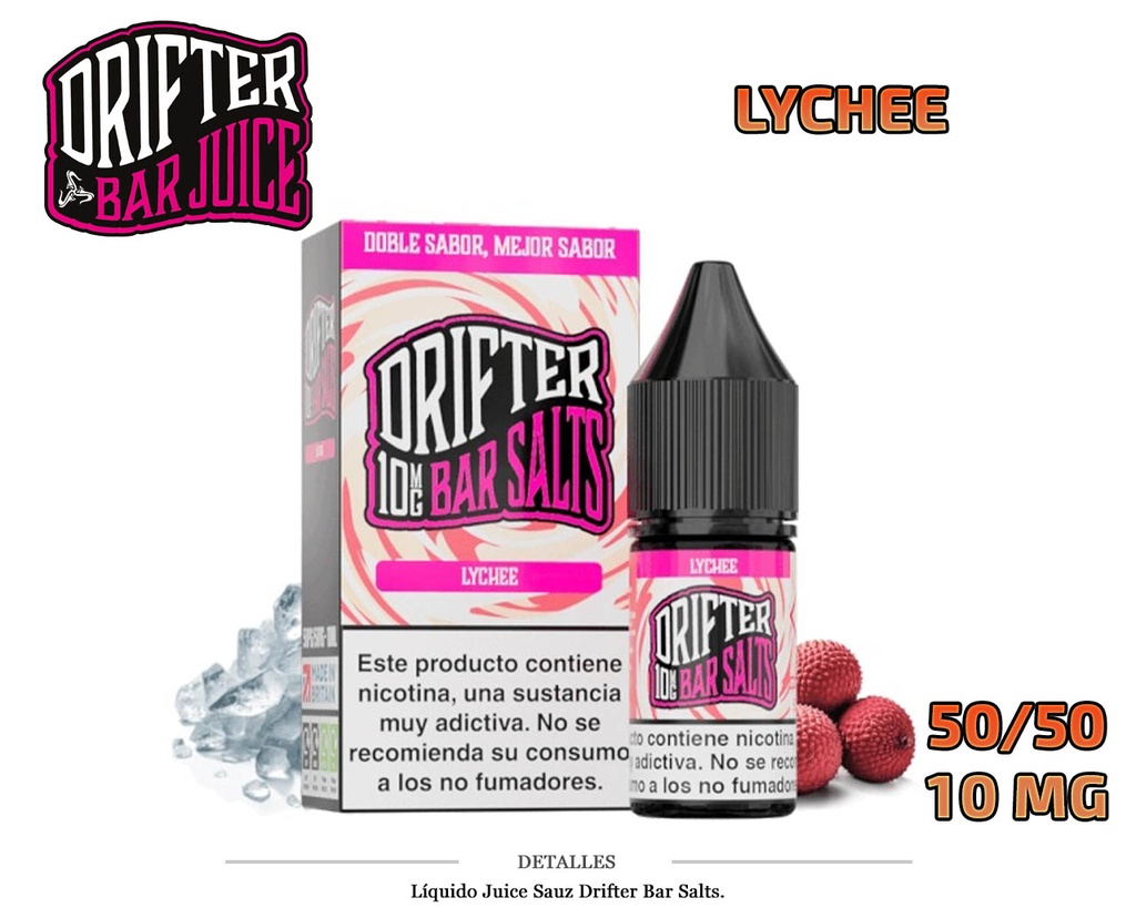 E-LIQUID DRIFTER SALT LYCHEE 10MG 10ML
